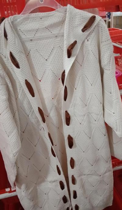 Sweater Cardigan Women'S European And American Long-Sleeved Mid-Length Sweater Coat