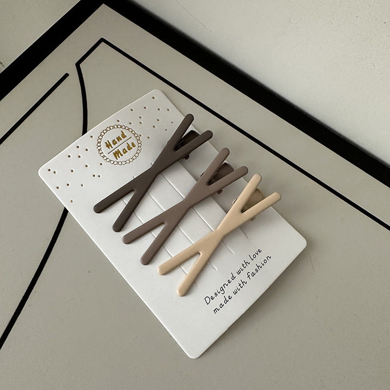 Coffee Color Series Barrettes Combination Retro Temperament
