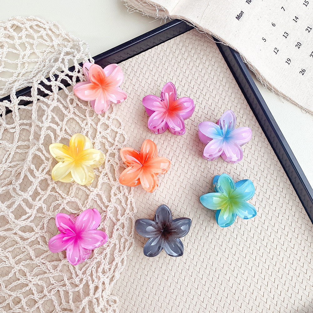 4cm Sweet Girl Plumeria Rubra Barrettes