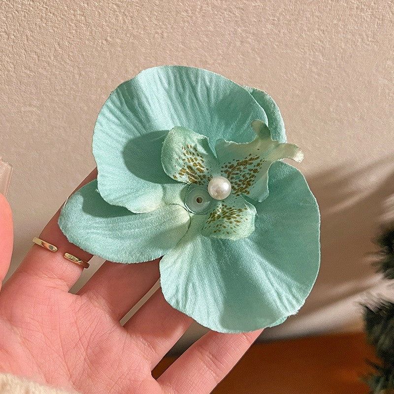 Butterfly Orchid Cropped Hair Clip