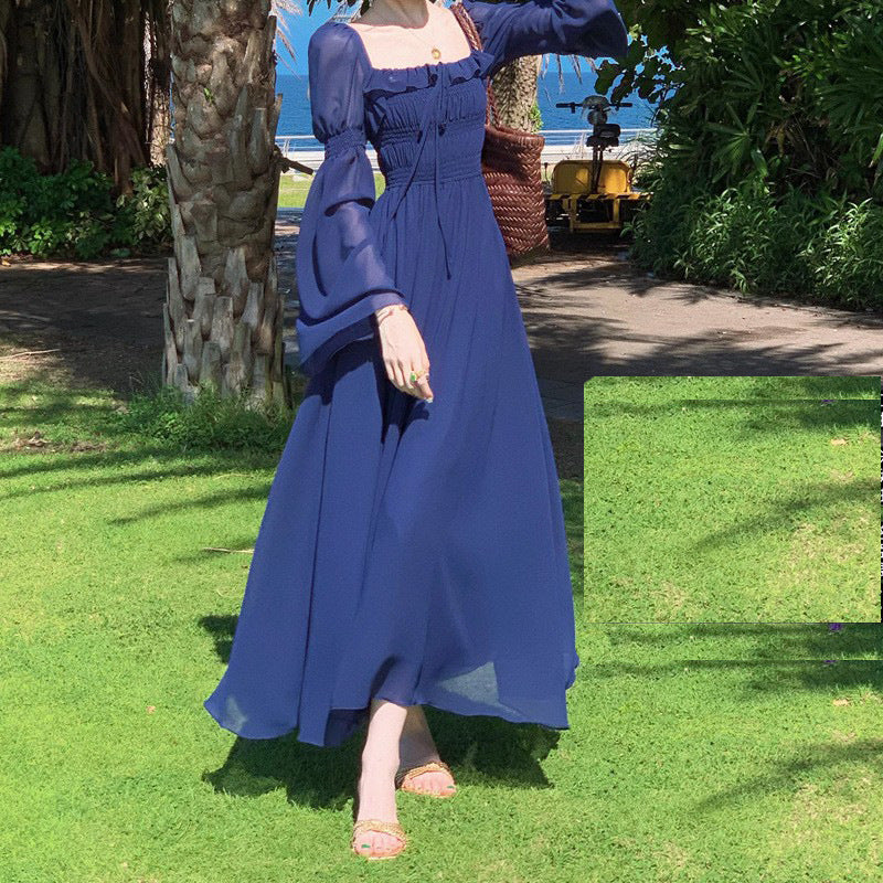 Elegant French Cinched Slimming Long Dress Children