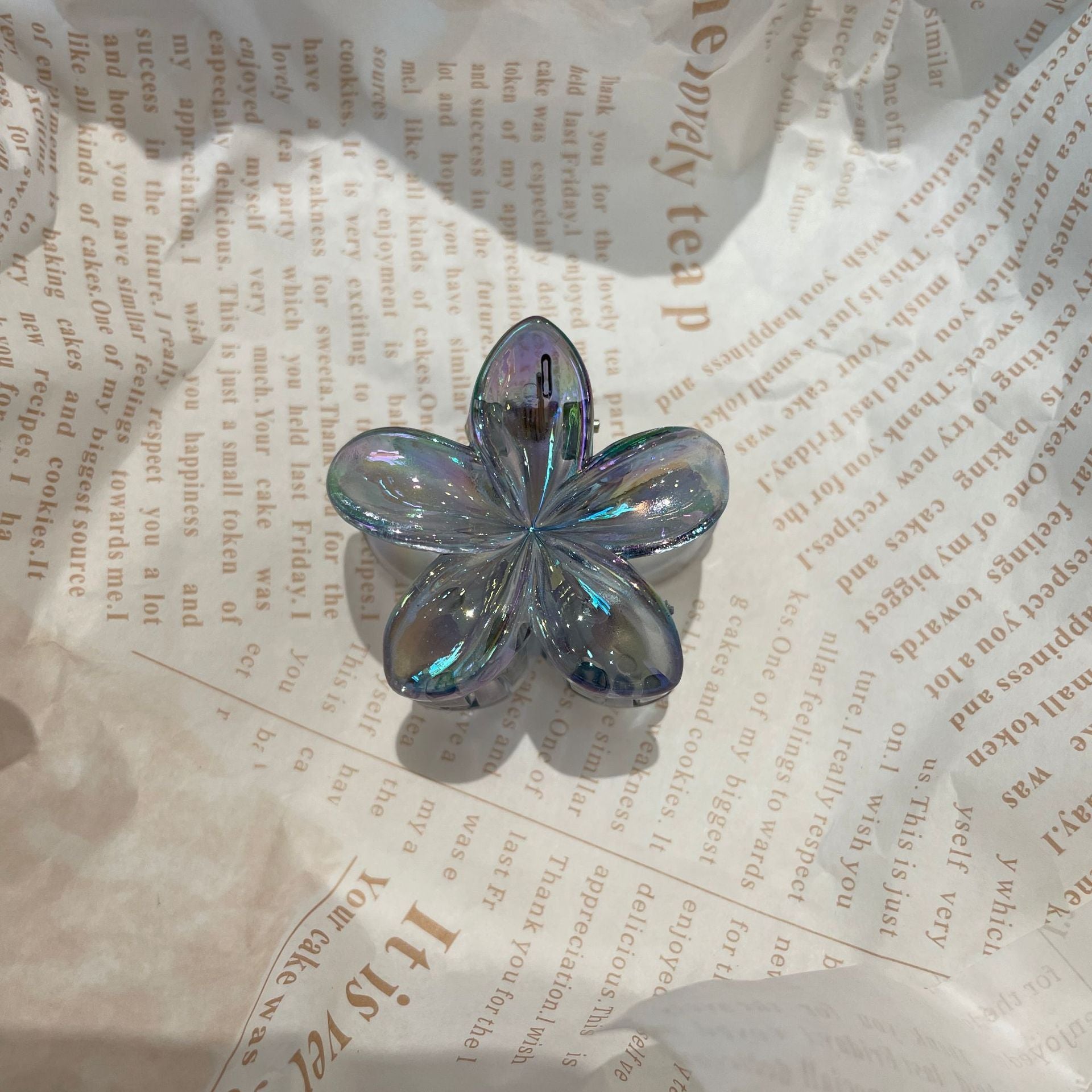 4CM Plumeria Rubra Grip Flower Barrettes Female