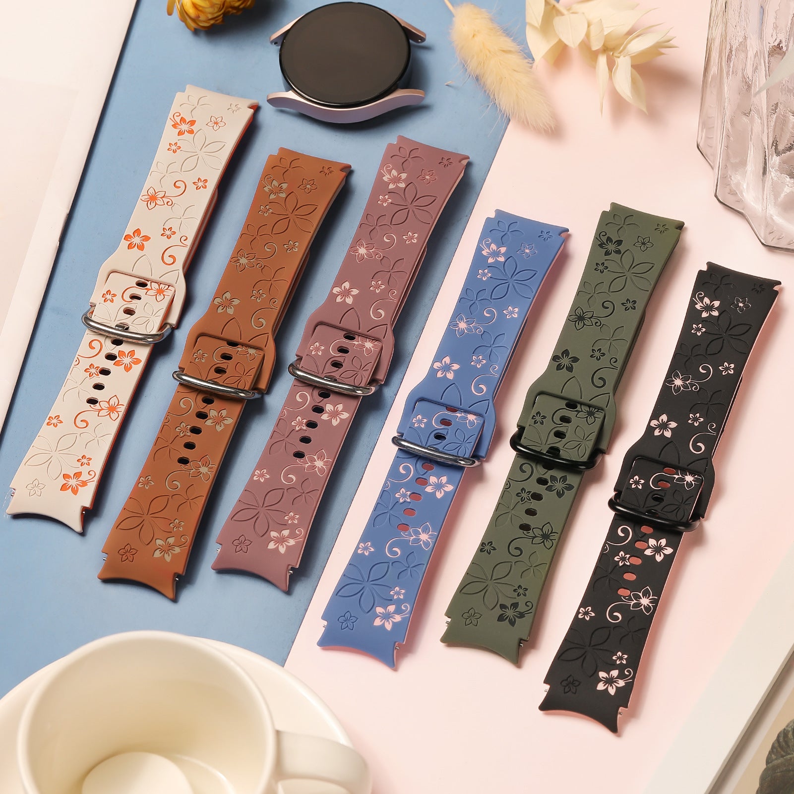 Fashion Personality Two-tone Silicon Print Strap