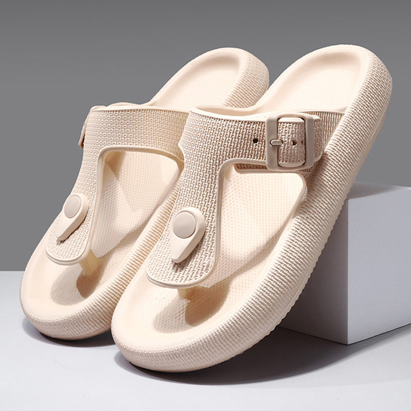 EVA Buckle Flip-flop Fashion Non-slip Slip-on Slippers Outdoor Dual-use Beach Shoes