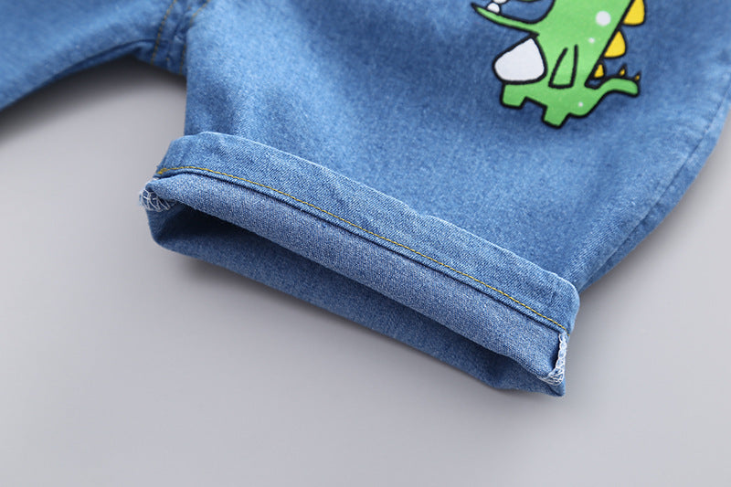Boys' Short-sleeved Cartoon Casual Suit