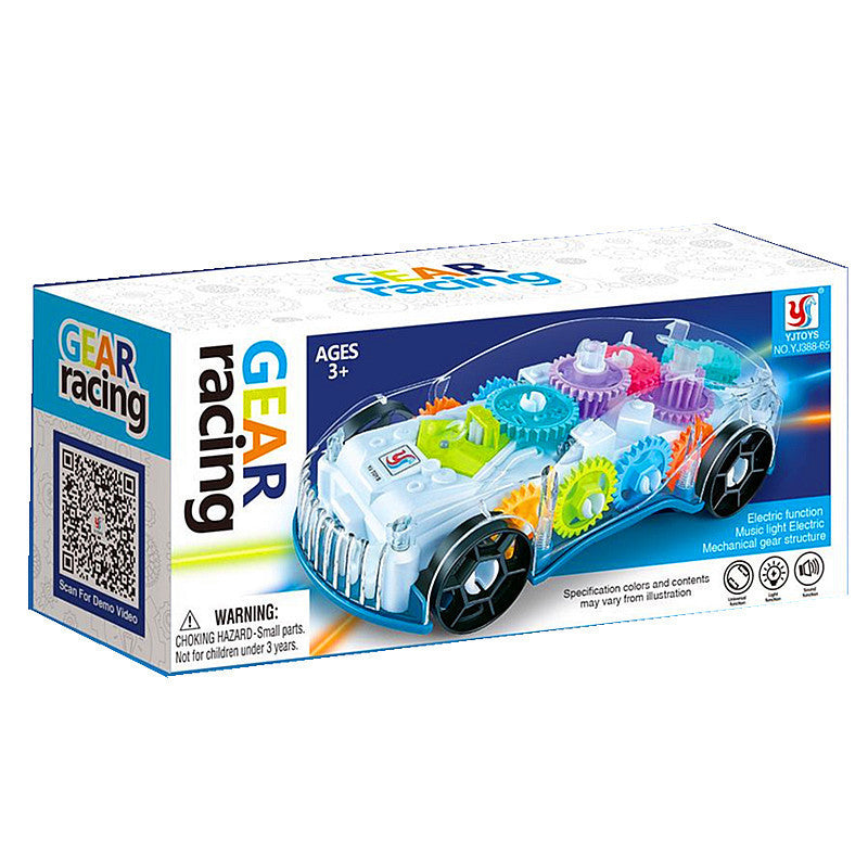 Transparent Gear Concept Light Music Electric Toy Car Model