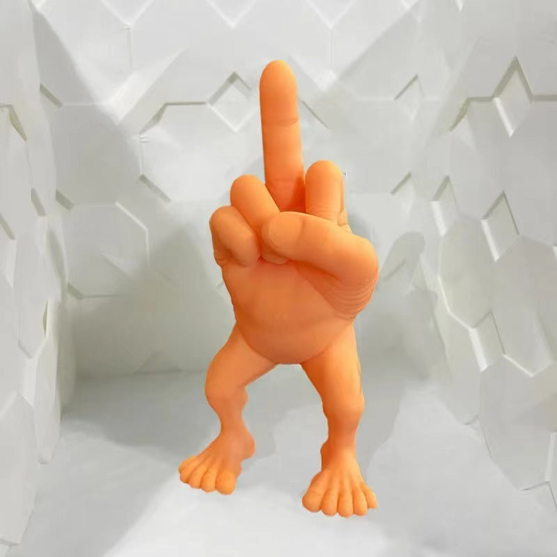 Creative Funny Middle Finger Mannequin Leg Resin