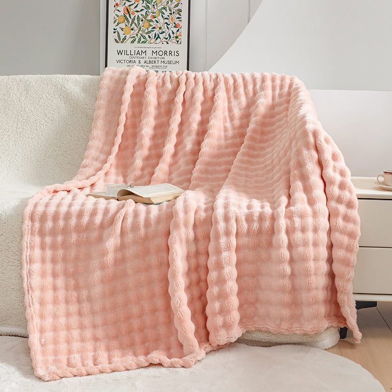 Bubble Flannel Blanket Air Conditioner Sofa Blanket