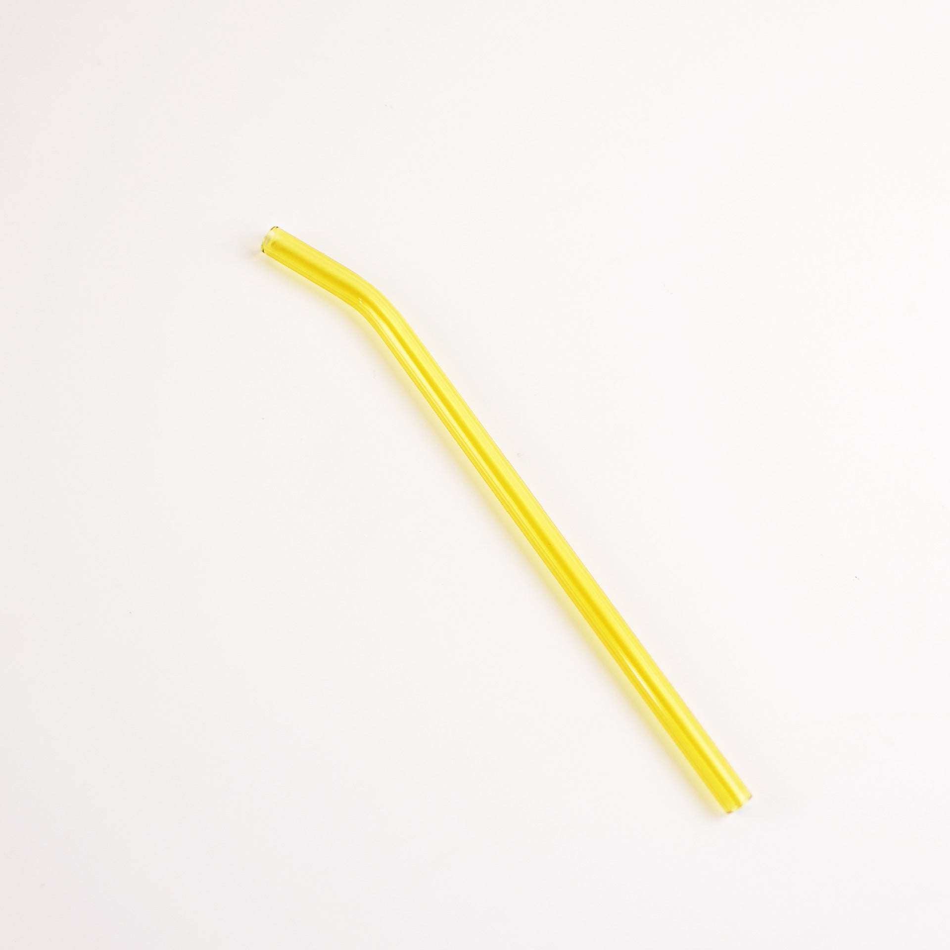 Colored High Borosilicate Environmentally Friendly Heat-resistant Curved Glass Straws
