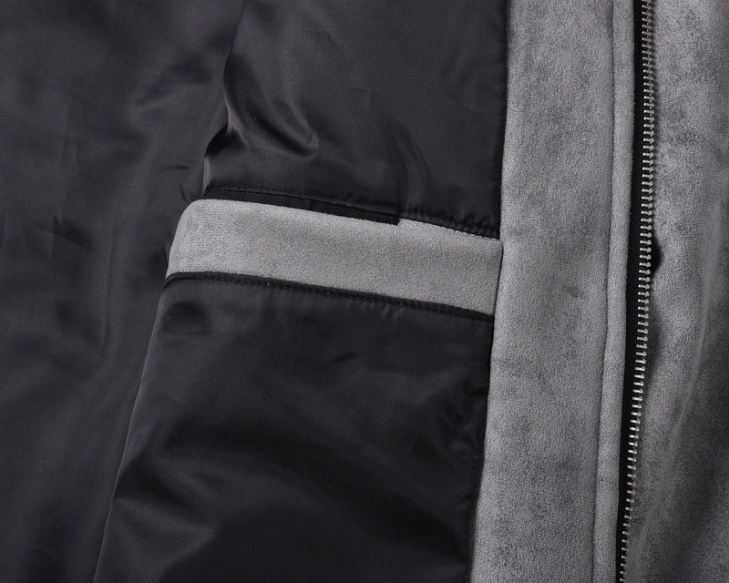 Vintage Solid Deerskin Multi-Pocket Zip Jacket