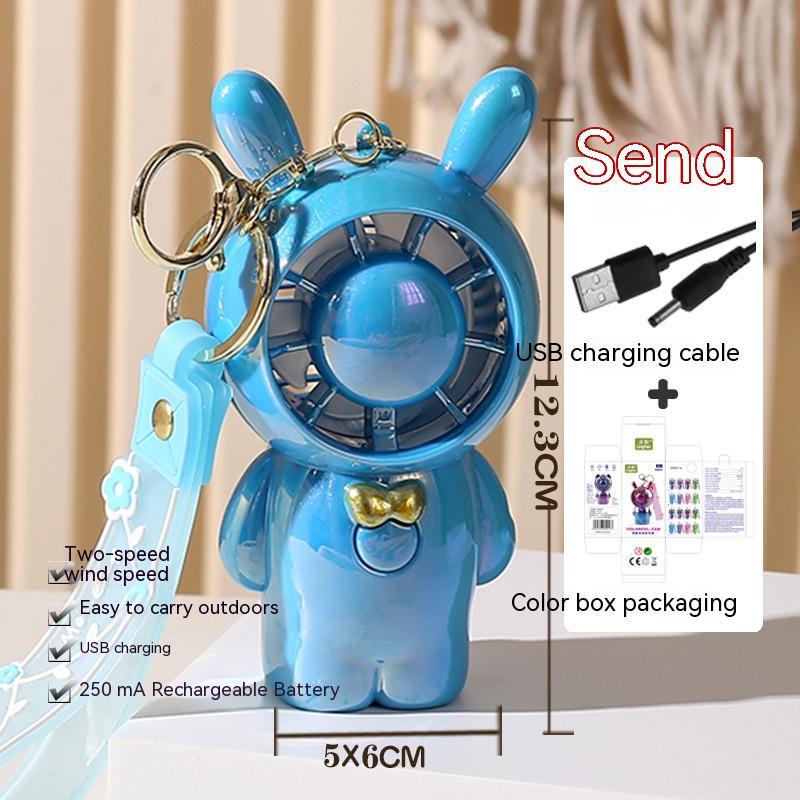 Student Summer Cartoon Fan Pendant Keychain