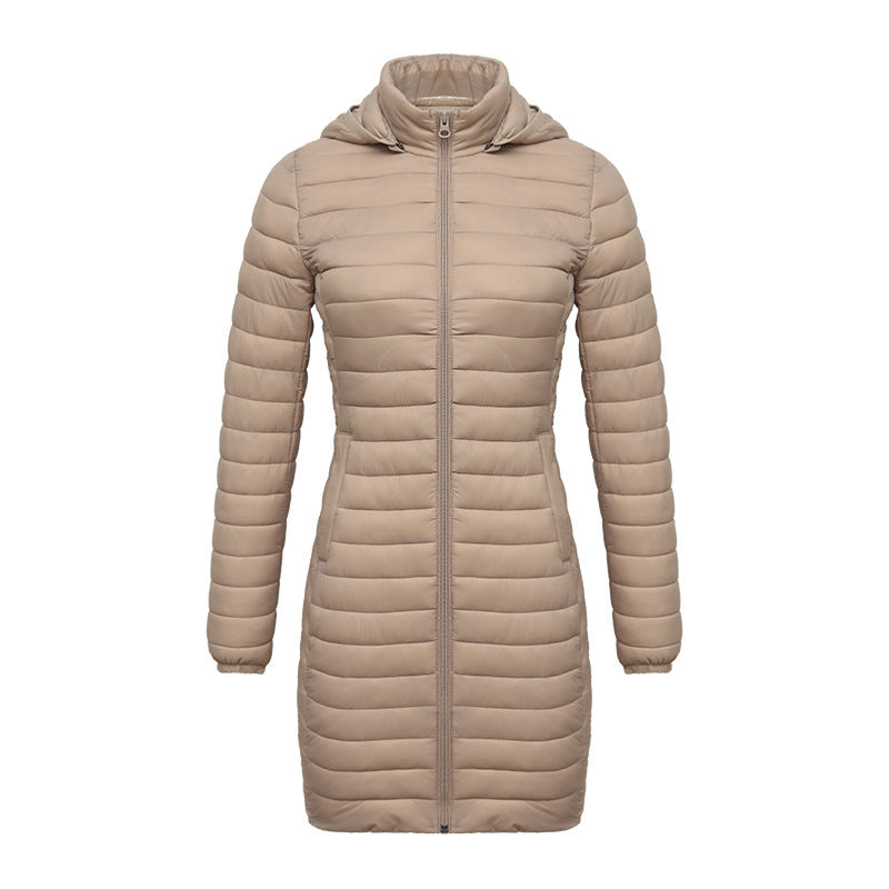 Women's Lightweight Mid-length Slim-fit Cotton-padded Jacket
