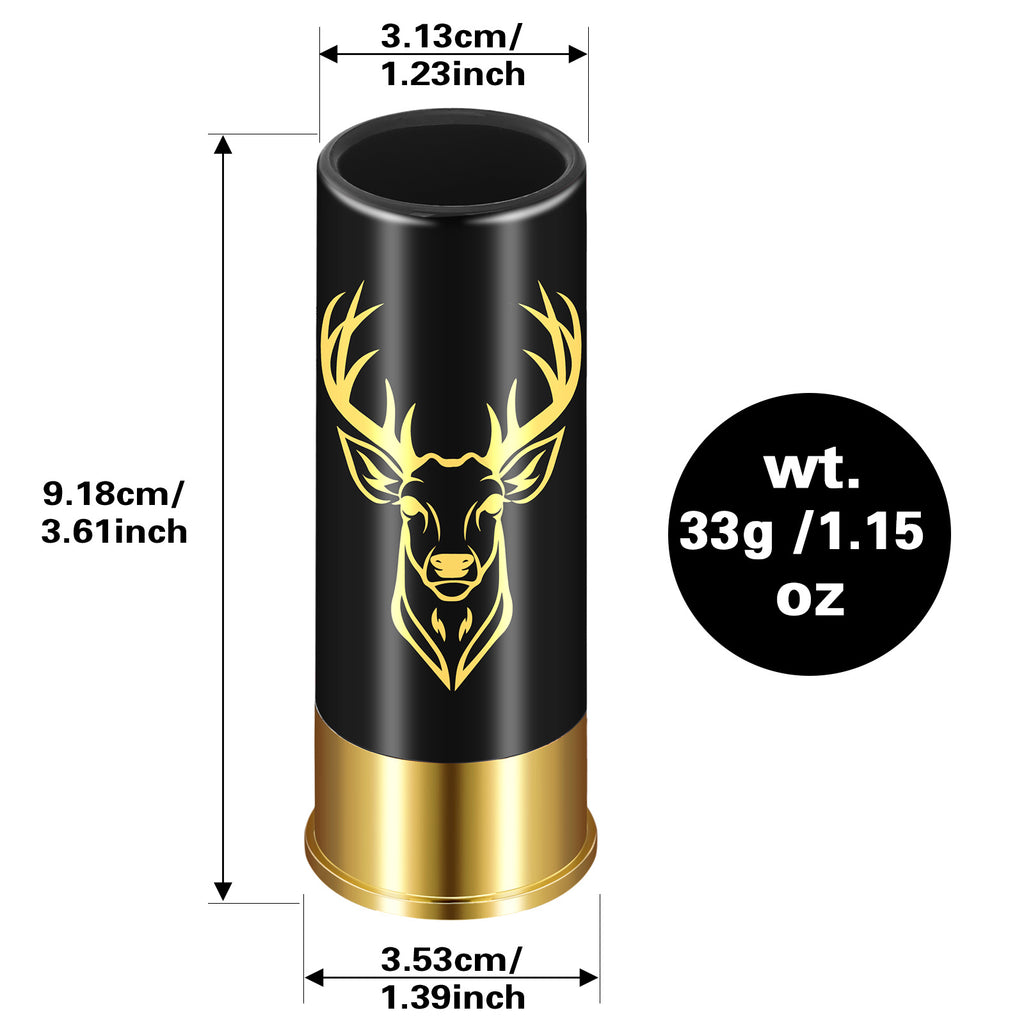 4 Deer Heads 1.5 Ounces - Reusable High-quality Plastic Bullet Cup, Suitable For Whiskey, Cocktails, And Wine, Perfect For Bars, Parties, And Gifts