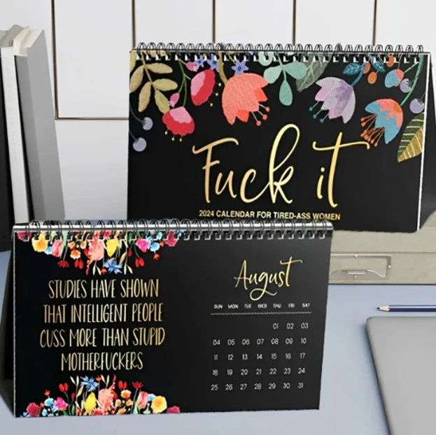 2024 Flower Calendar Spoof Living Room Wall Calendar