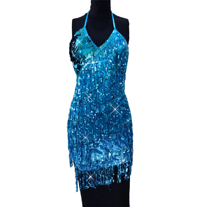 Currency Source Hot Sale Nightclub Women's Show Sequin Fringed Dress