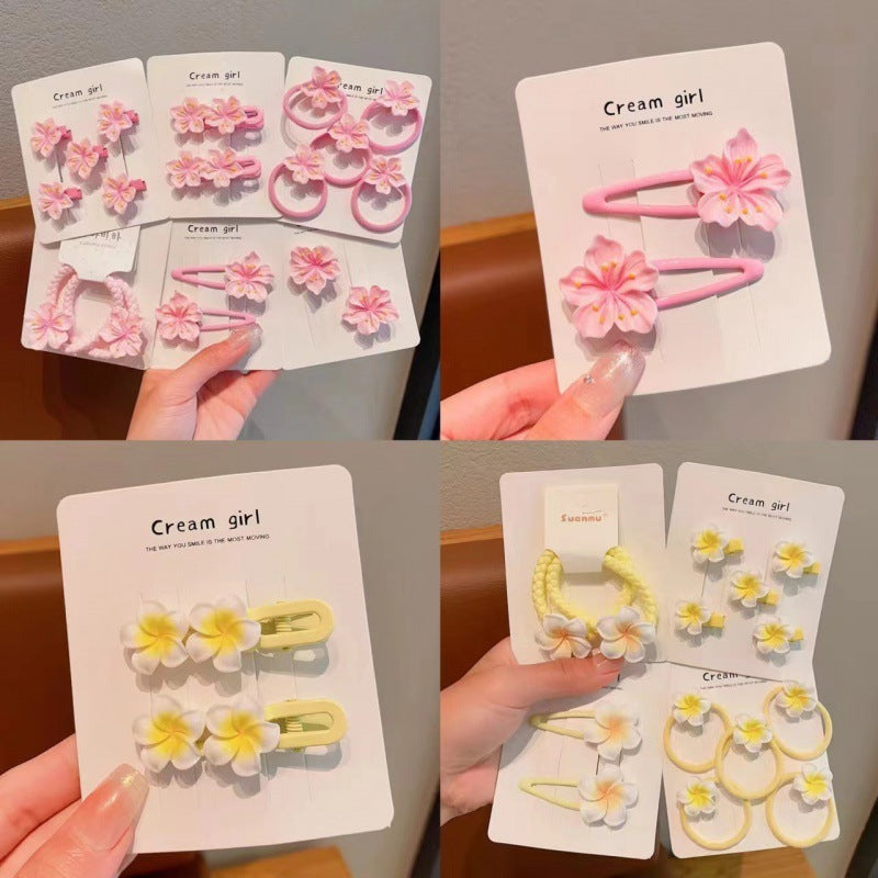 Cherry Blossom Cute Side Cropped Hair Clip Hair Rope