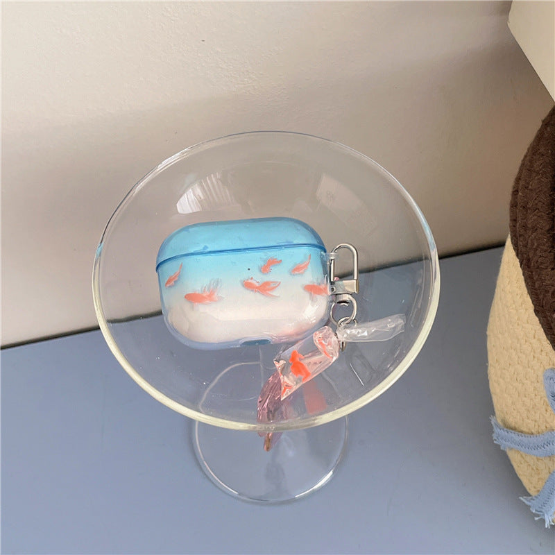 Fashion Gradient Transparent Koi Earphone Case