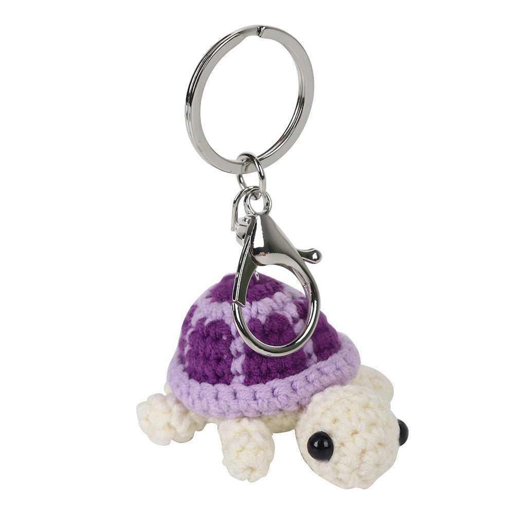 Cute Turtle Keychain Mini Little Turtle Wool Crocheted Doll Creative Little Doll Lovely Key Buckle