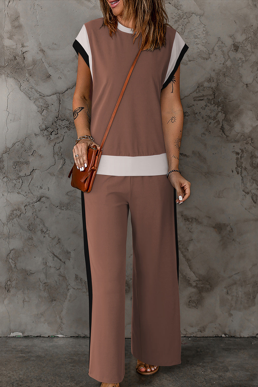 Color Matching Casual Suit Women's Thin Loose