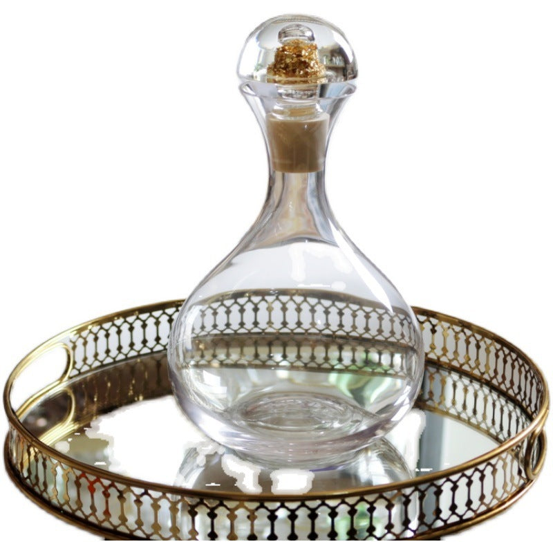 High-grade Gold Foil Crystal Glass Wine Tankard Exquisite Household