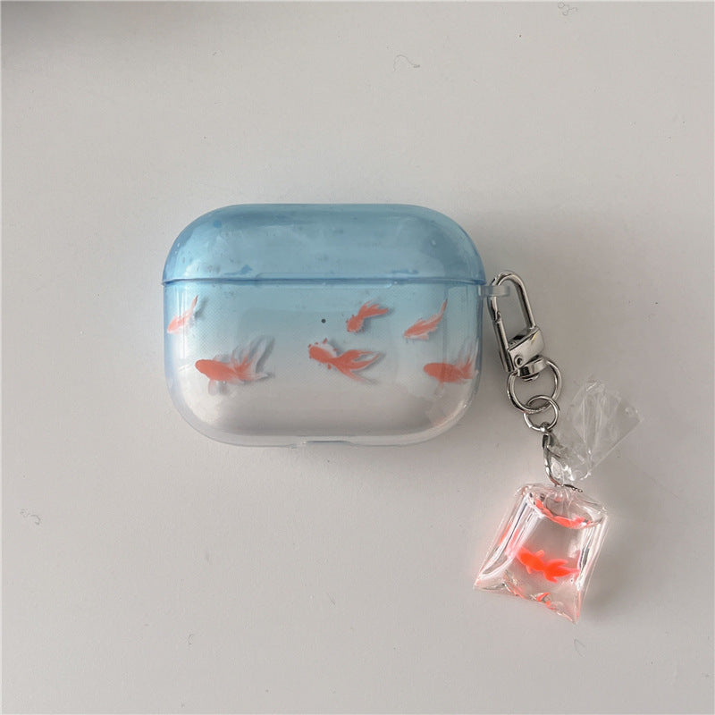 Fashion Gradient Transparent Koi Earphone Case