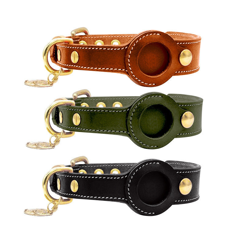Fruit Tracker Collar Dog Positioning Collar Protective Leather Case