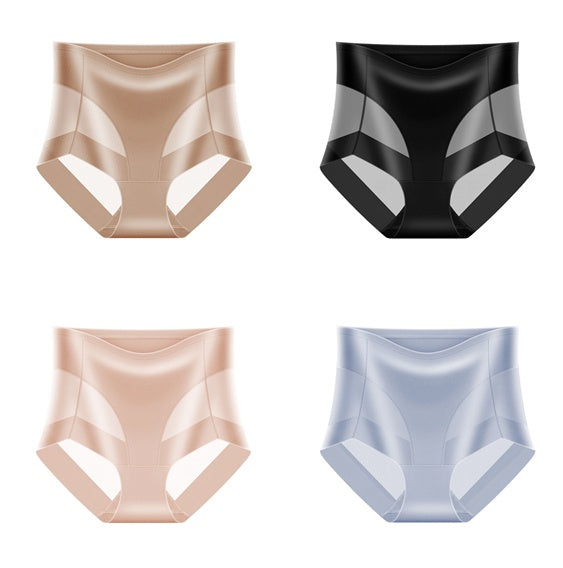 Women's High Waisted Hip Lifting Tummy Tightening Splicing Breathable Panties