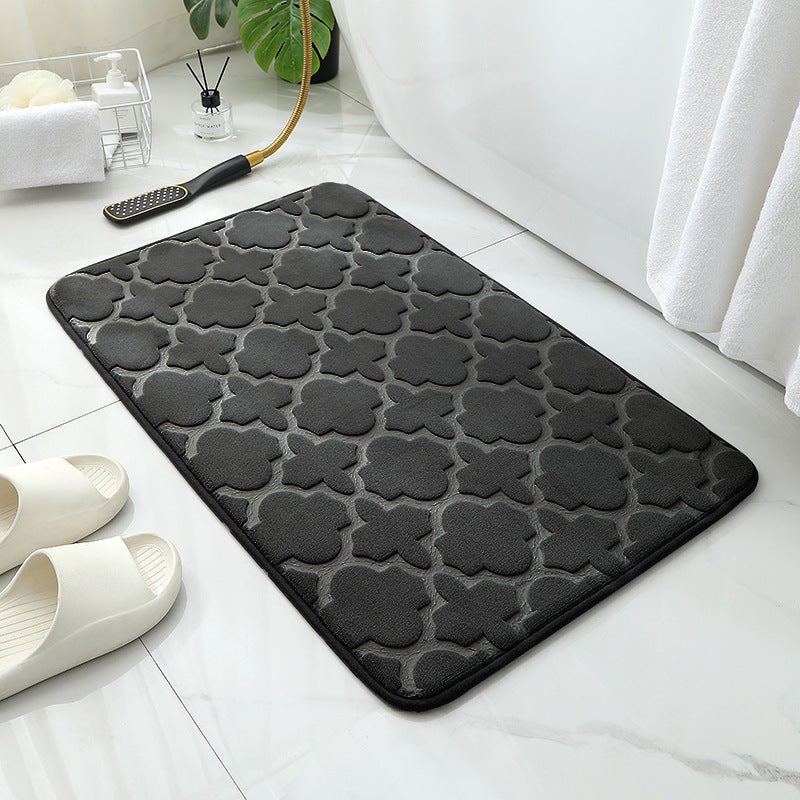 Modern Minimalist Sponge Bathroom Door Non-slip Absorbent Home Ground Mat