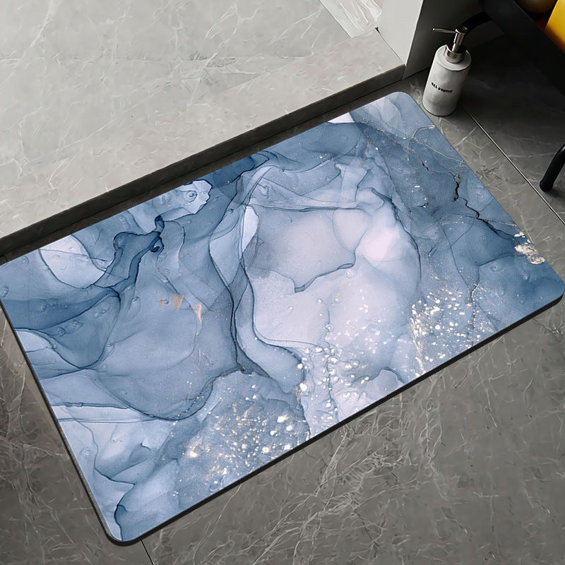 Marble Pattern Soft Diatom Ooze Absorbent Floor Mat