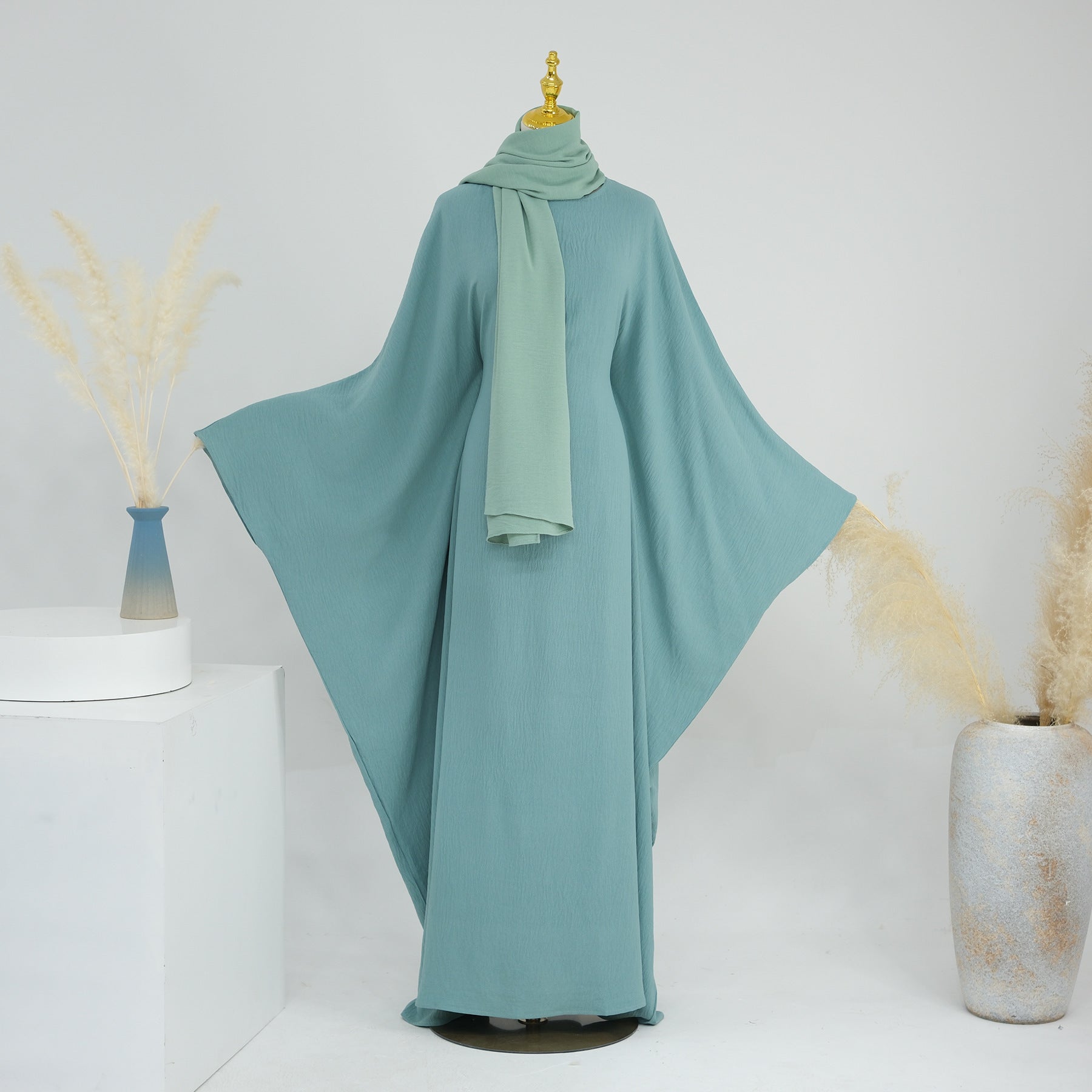 Dubai Spring And Summer Party Party Waist-tight Batwing Sleeve Dress