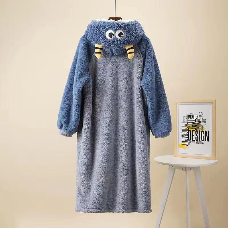 Nightgown Winter Long Wool Comfortable Cotton Velvet