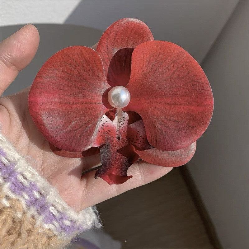 Butterfly Orchid Cropped Hair Clip