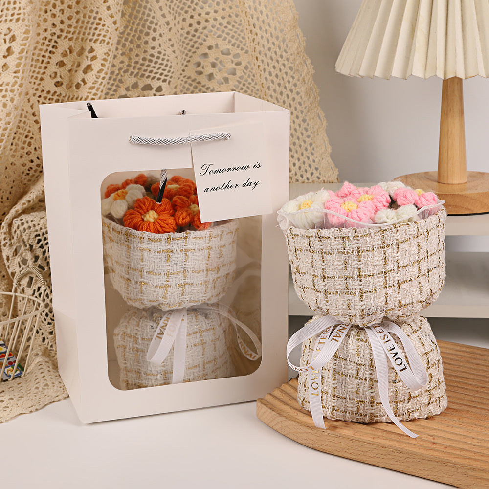 Creative 7 Knitted Wool Simulation Bouquet