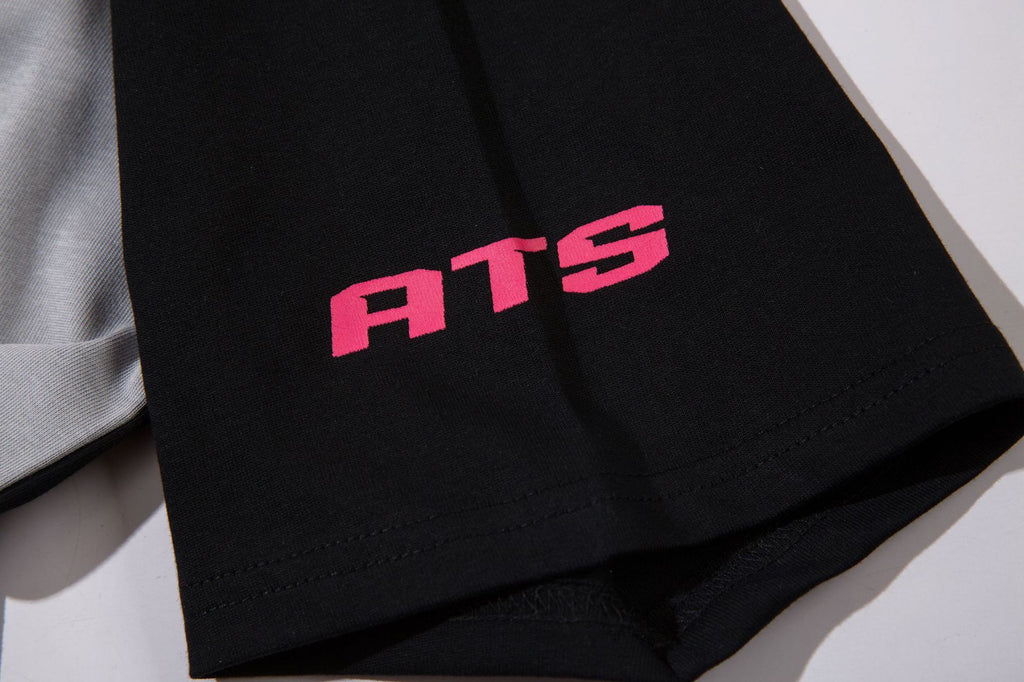 Real Shot Maychao Casual Loose Color Matching Short Sleeve T-shirt