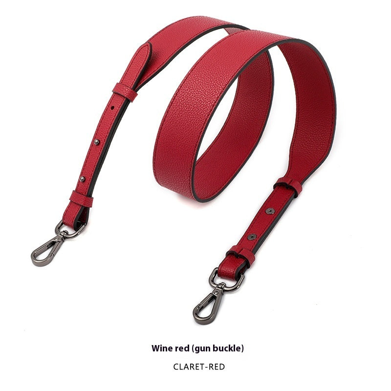 Cowhide Milled Double-sided Wide Shoulder Strap All-match Adjustable