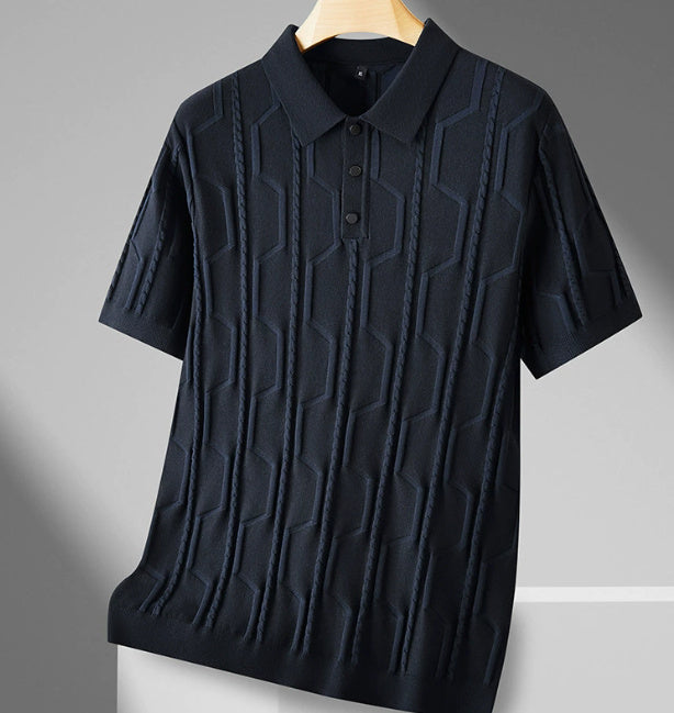 Summer Top Pullover Lapel Short Sleeve