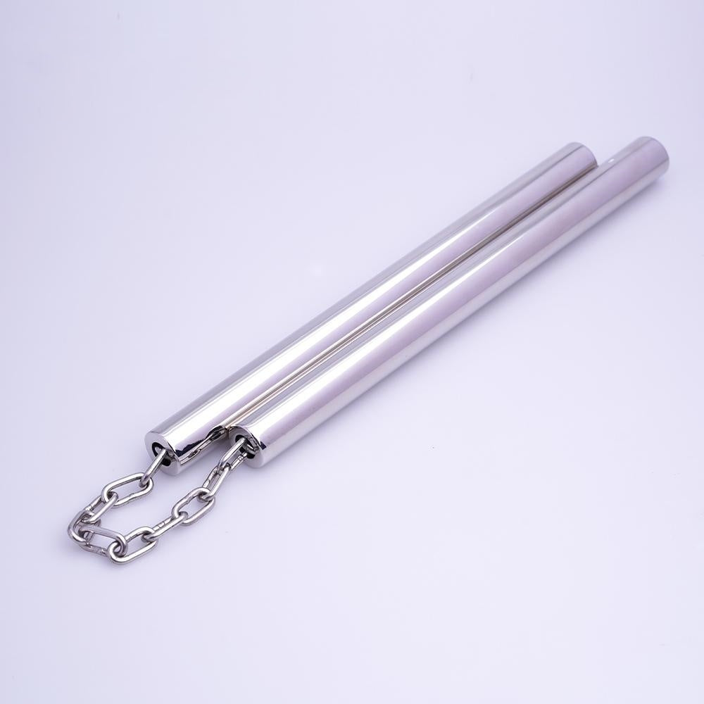 Stainless Steel Flat Head 22 Diameter Performance Training Fancy Practice Nunchaku