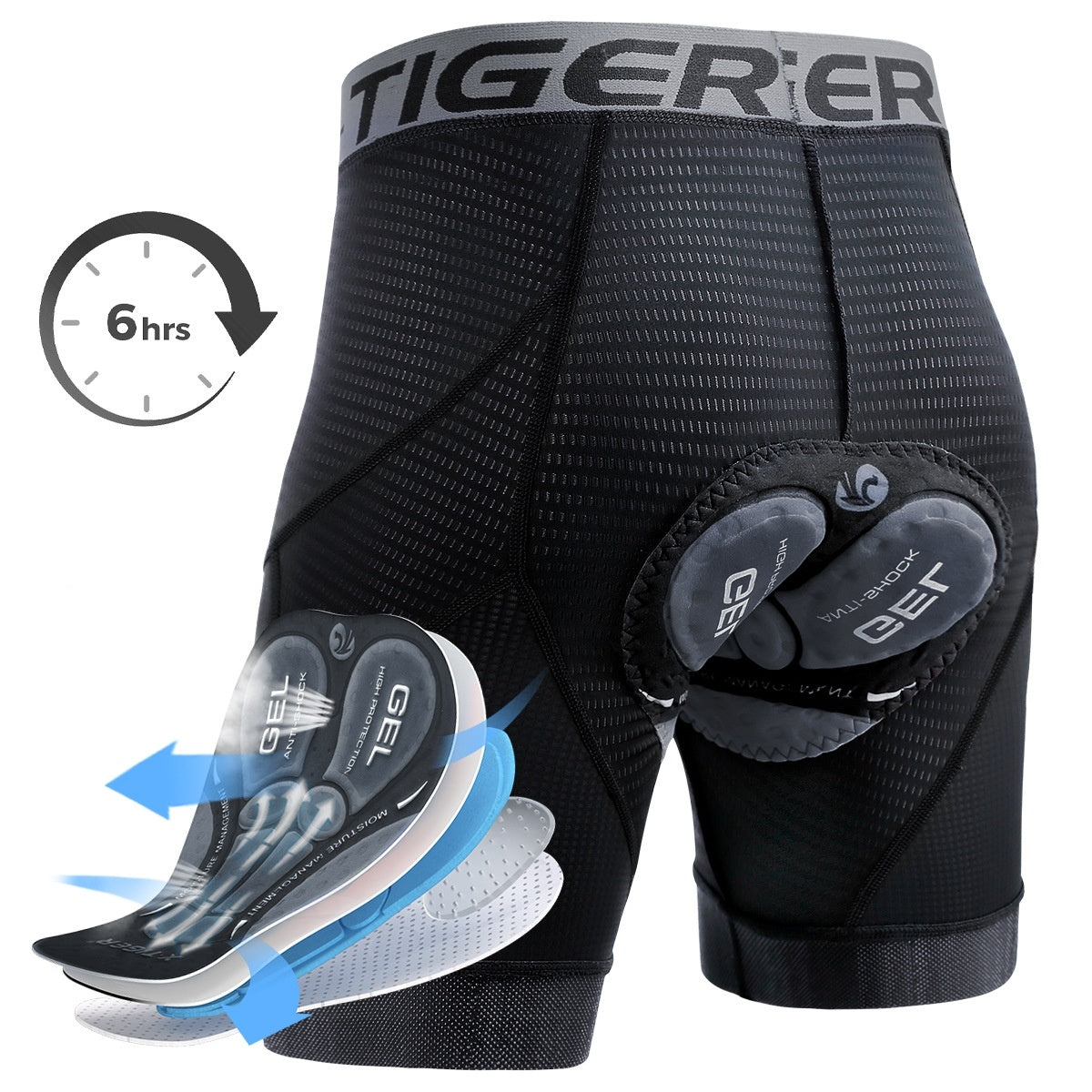 Competitive 5D Elastic Band Biker Underwear