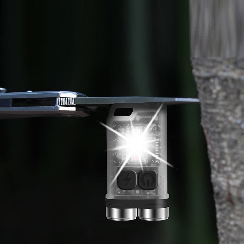 Portable Keychain Light Waterproof Magnetic Work Light Rechargeable Flashlight