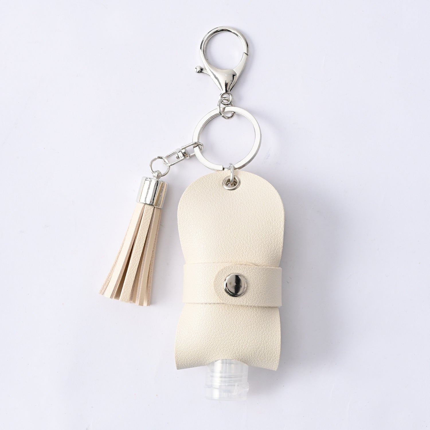 Hand Sanitizer Leather Case Keychain Pendant