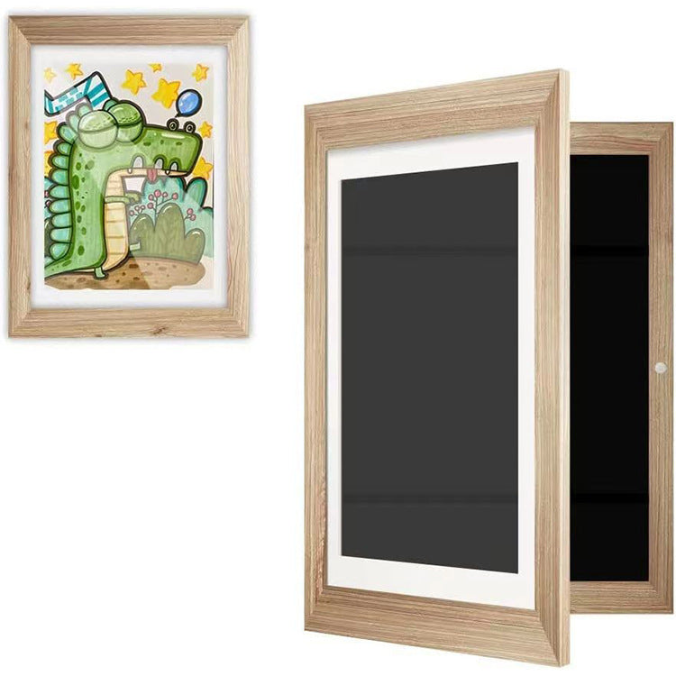 Children's Magnetic Art Photo Frame Flip Wooden Photo Frame