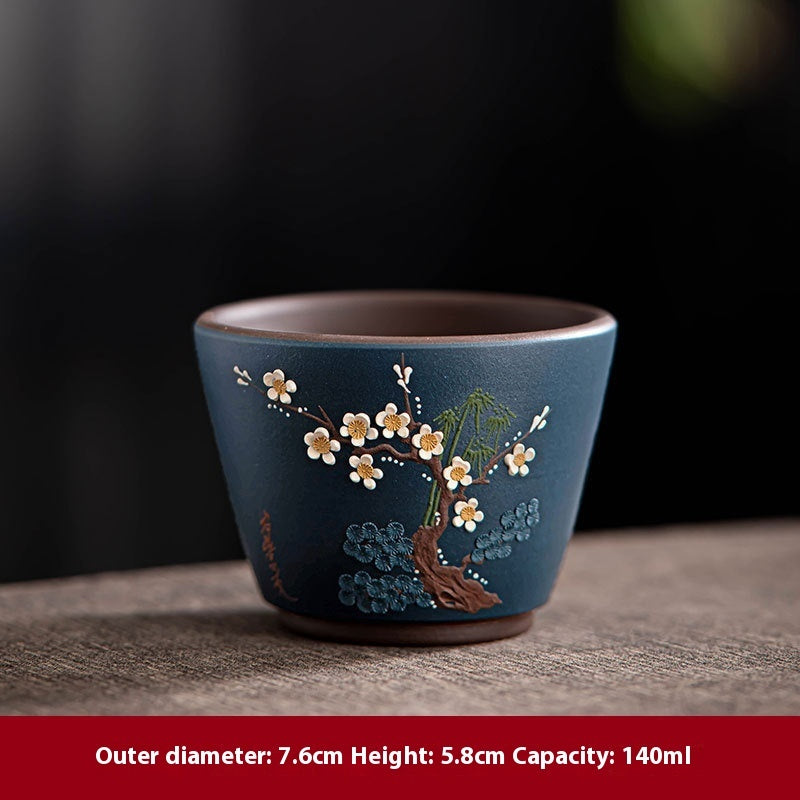 Yixing Purple Sand Pile Painting Personal Cup