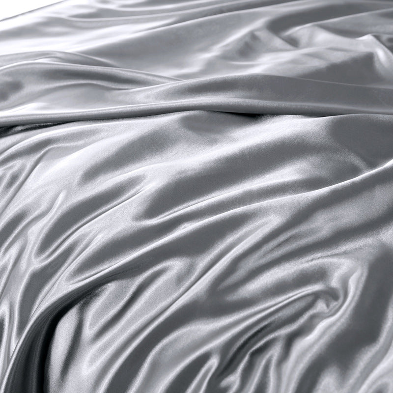 Solid Color Double-sided  Silk Quilt Cover Ice Silk Bed Sheet