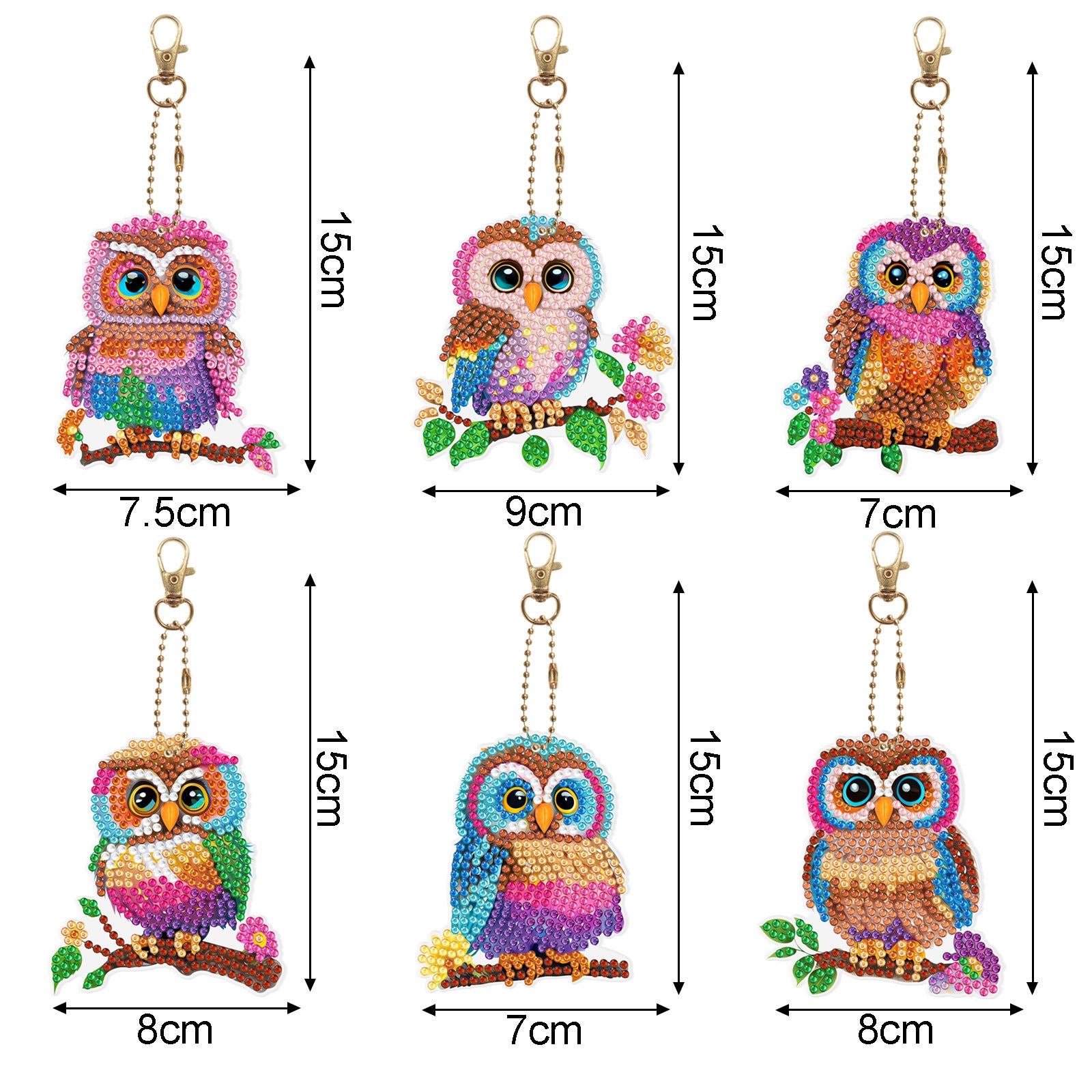 New Diamond Painting Keychain Cartoon Princess Series Double-sided Spot Drill Bag Decoration Transparent Pendant Wholesale