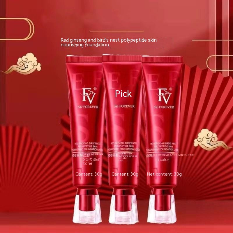 Skin Care Red Diamond Plant Long-lasting Concealer Moisturizing Liquid Foundation