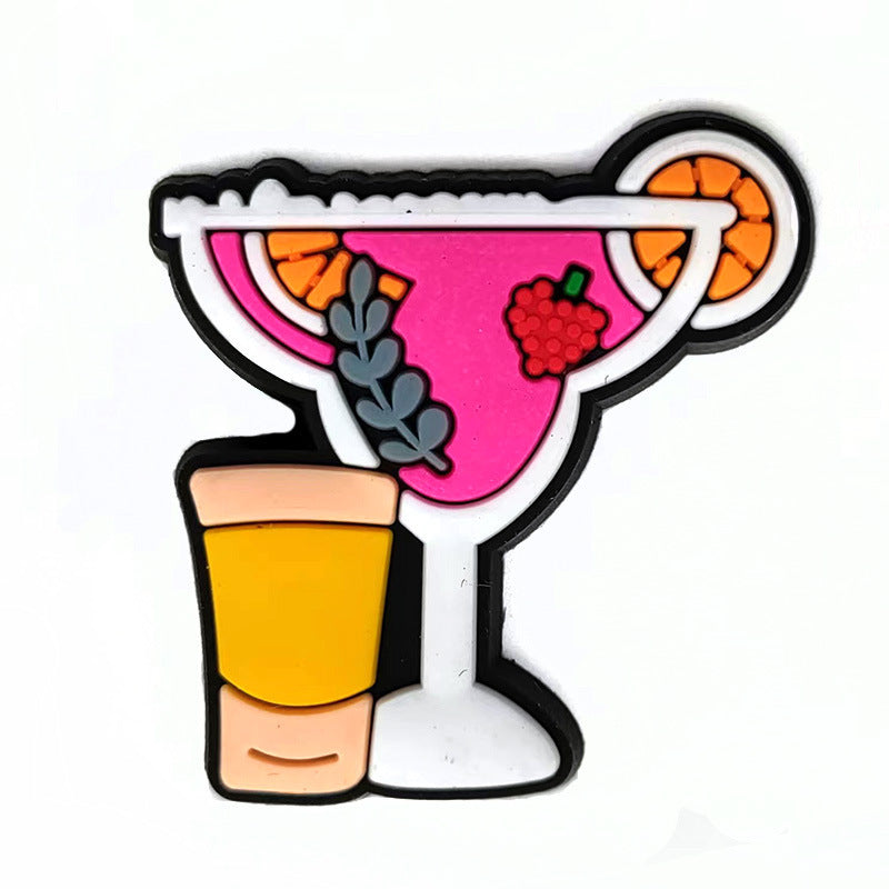 Cartoon Food Hole Shoes Shoe Ornament Shoe Buckle PVC Eva Sandals Decorative Accessories