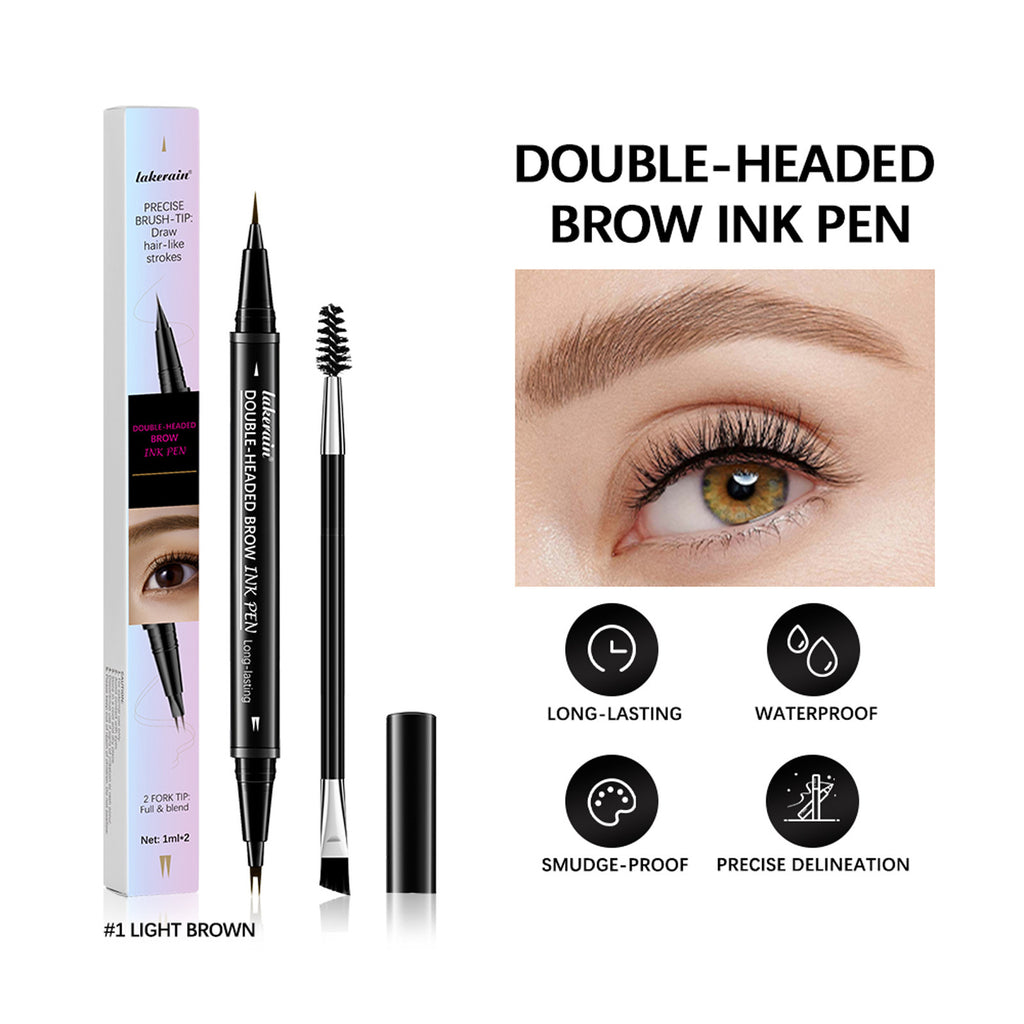 Double-headed Two-fork Eyebrow Pencil Waterproof