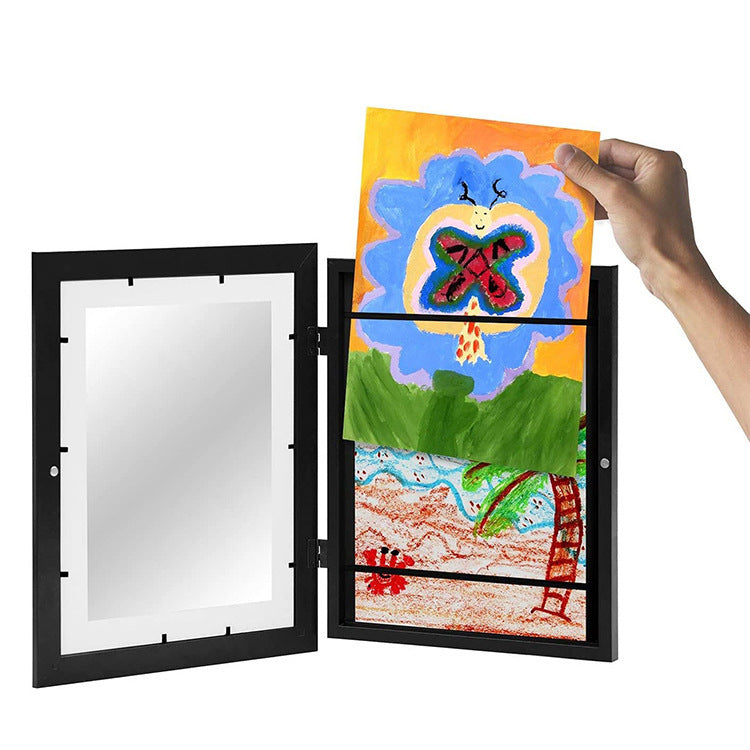 Children's Magnetic Art Photo Frame Flip Wooden Photo Frame
