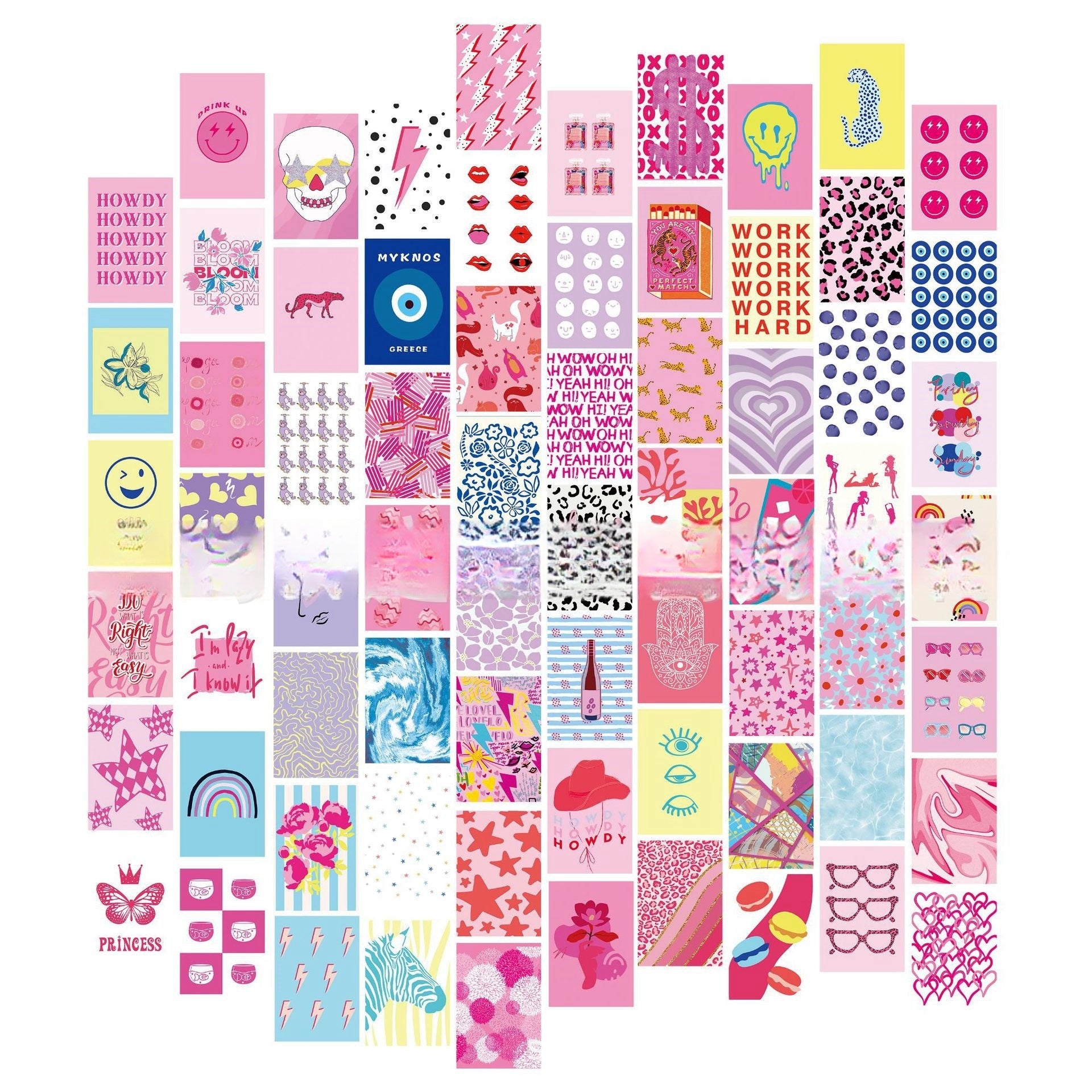 70 Sheets Poster Postcard Poster Decoration Painting