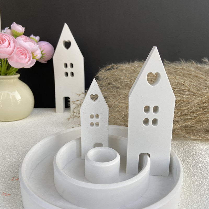 Heart-Shaped Silicone Mold Lighthouse House